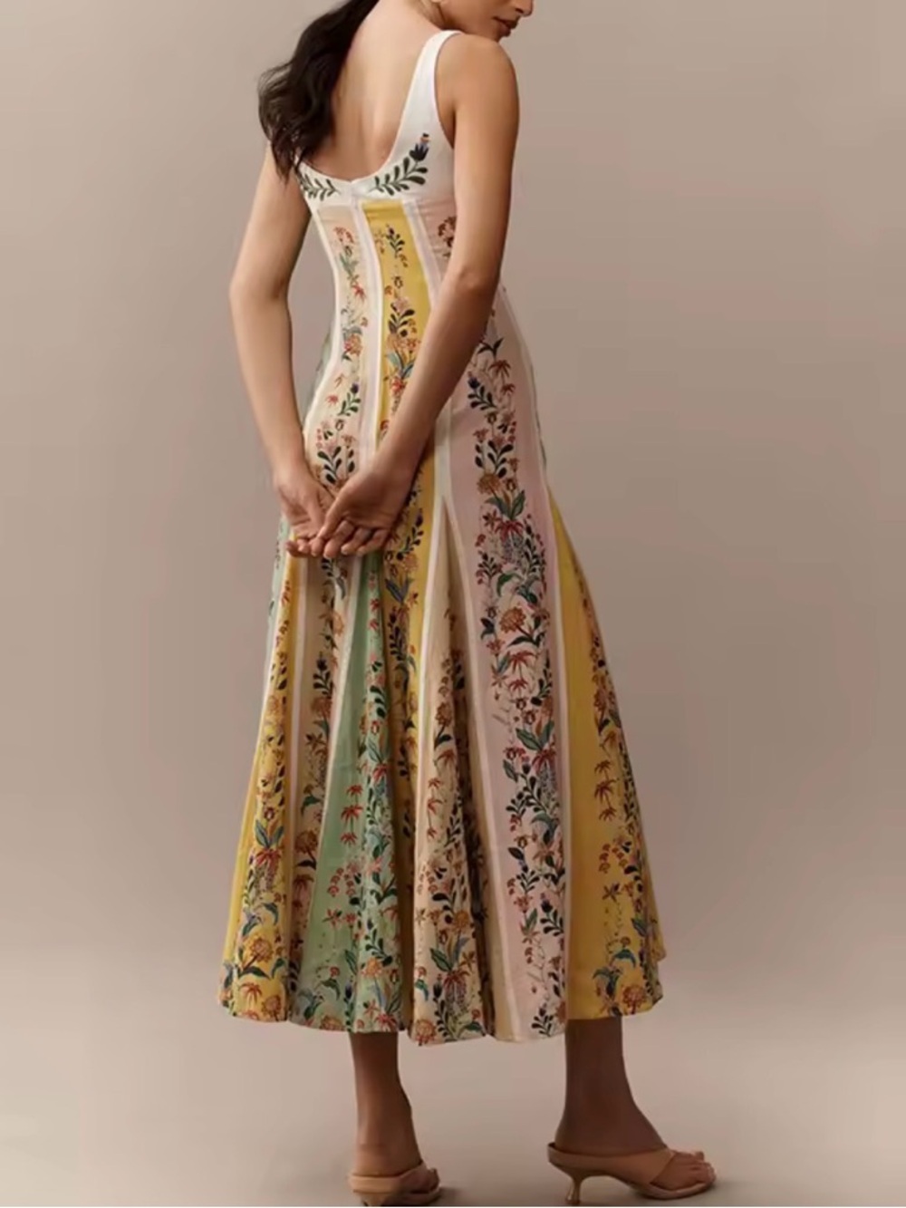 FARM Rio Mint & Yellow Floral Panel Maxi Dress - Picture 12 of 15